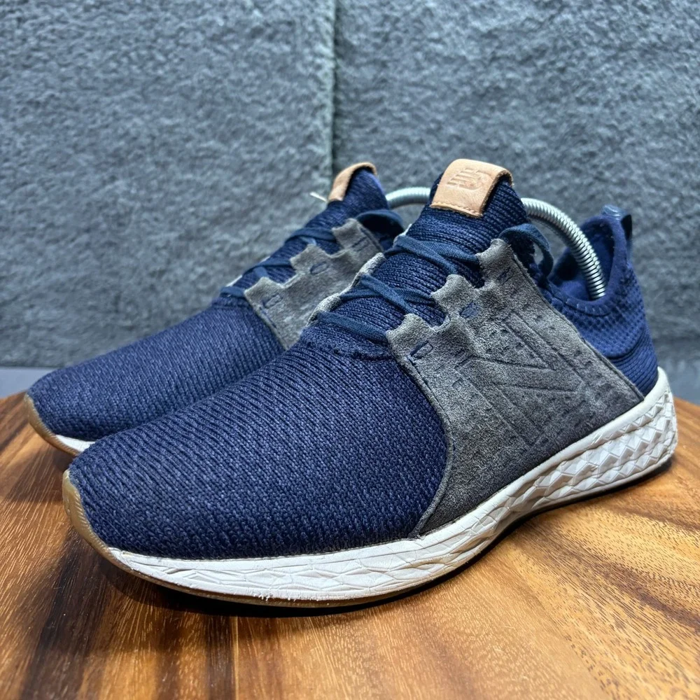 New Balance Fresh Foam Cruz v2 Mens Navy Blue Grey Sneakers MCRUZON Size 9